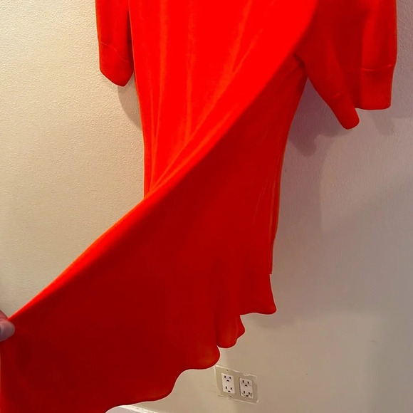 St.John Women's Medium Top wool/silk orange - Picture 4 of 7